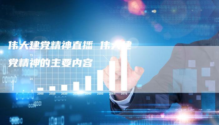 伟大建党精神直播 伟大建党精神的主要内容