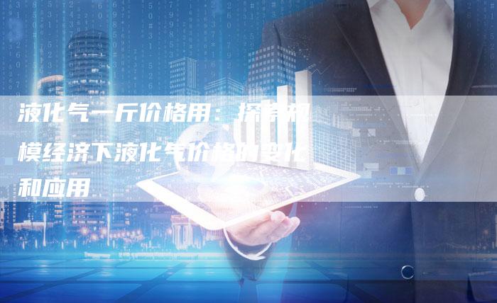 液化气一斤价格用：探索规模经济下液化气价格的变化和应用