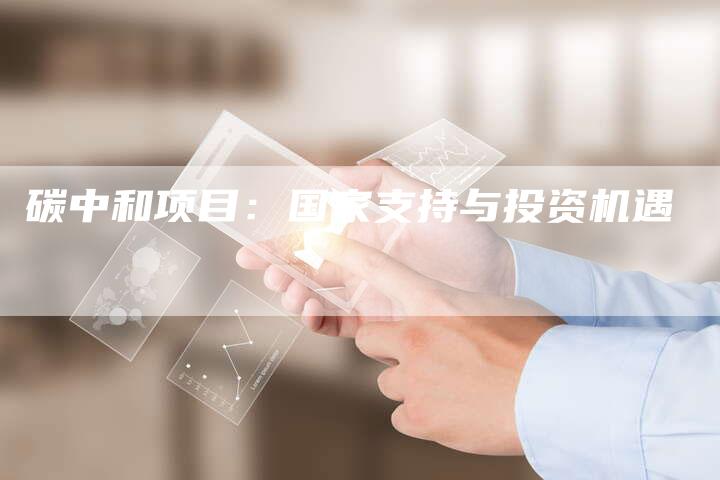 碳中和项目：国家支持与投资机遇