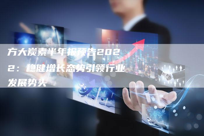 方大炭素半年报预告2022：稳健增长态势引领行业发展势头