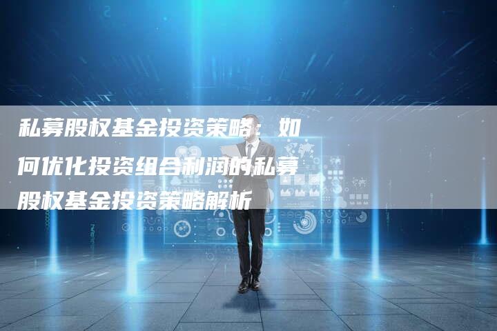 私募股权基金投资策略：如何优化投资组合利润的私募股权基金投资策略解析