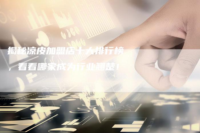 揭秘凉皮加盟店十大排行榜,看看哪家成为行业翘楚!