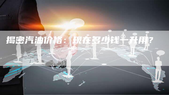 揭密汽油价格：现在多少钱一升用？