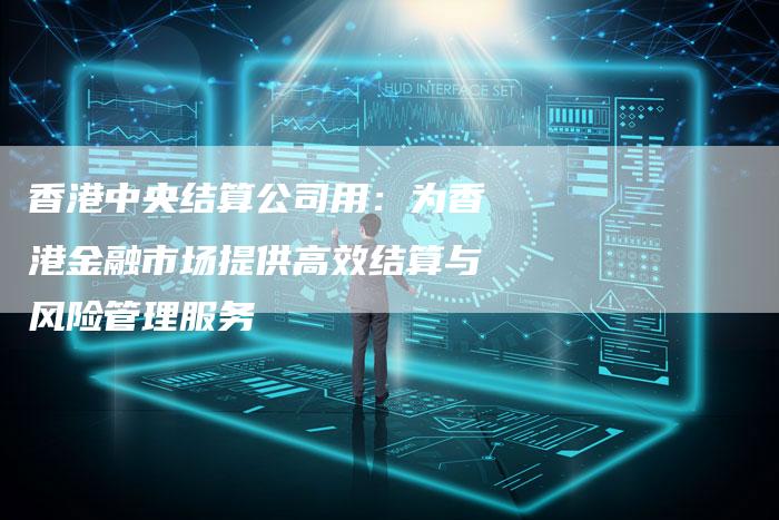 香港中央结算公司用：为香港金融市场提供高效结算与风险管理服务