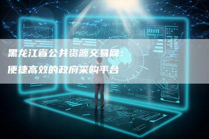 黑龙江省公共资源交易网：便捷高效的政府采购平台